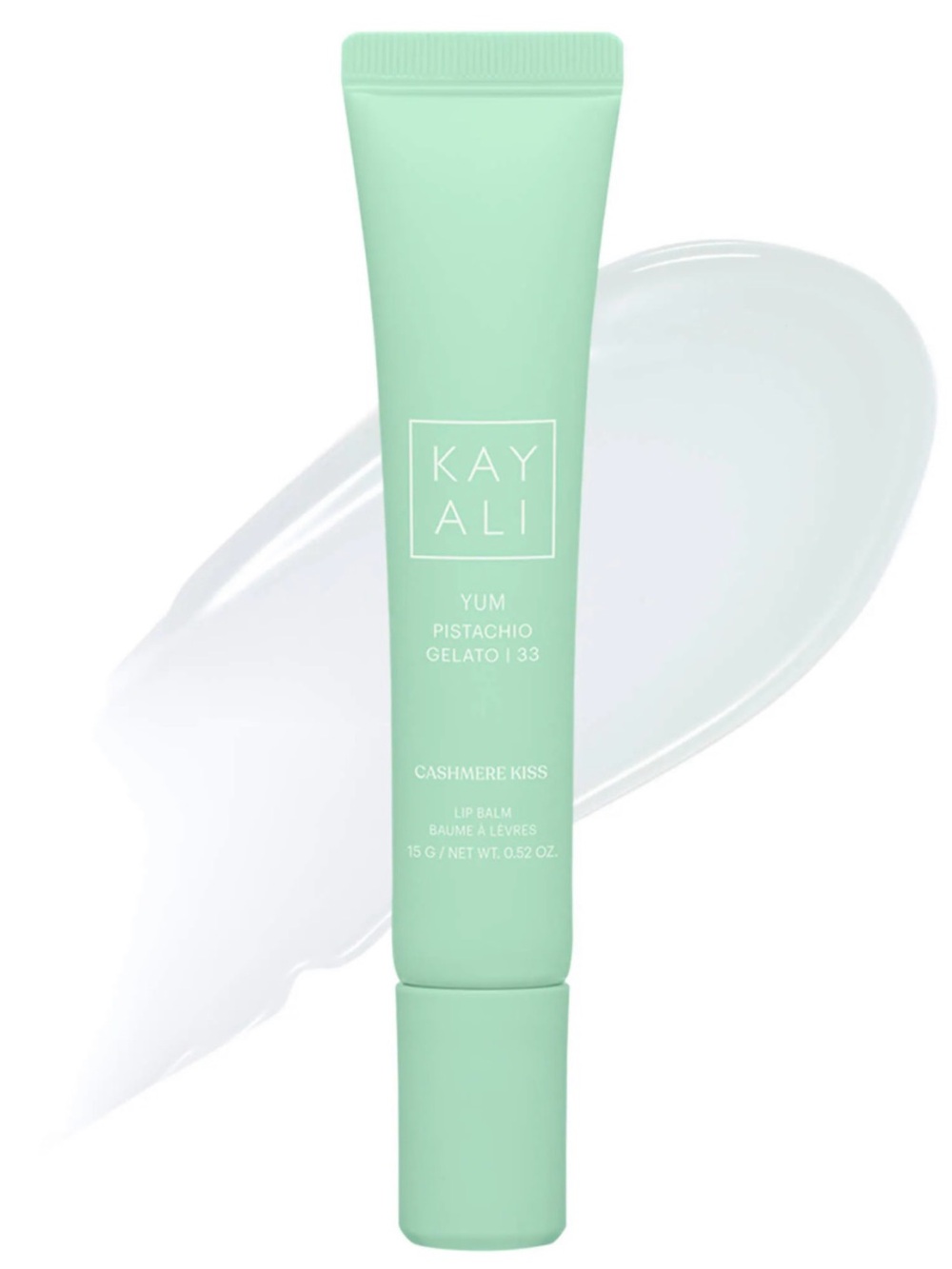 Kayali Cashmere Kiss Yum Pistachio Gelato Lip Balm - Mint Green